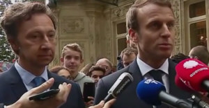 Emmanuel Macron et Stéphane Bern lors des journées du patrimoine
